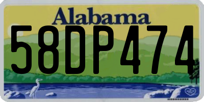 AL license plate 58DP474