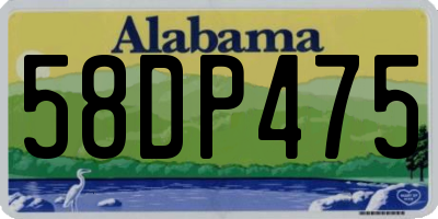 AL license plate 58DP475
