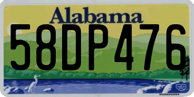 AL license plate 58DP476