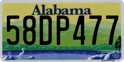 AL license plate 58DP477