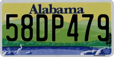 AL license plate 58DP479