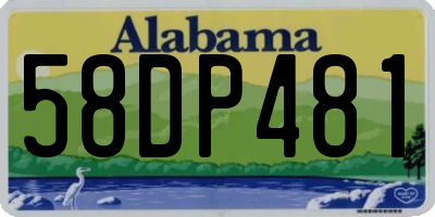 AL license plate 58DP481