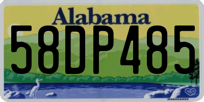 AL license plate 58DP485