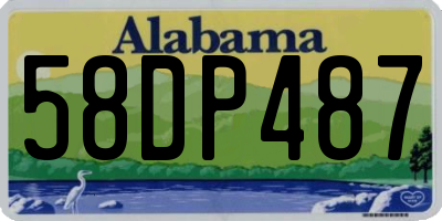 AL license plate 58DP487