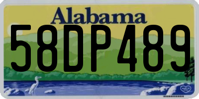 AL license plate 58DP489