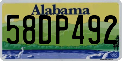 AL license plate 58DP492