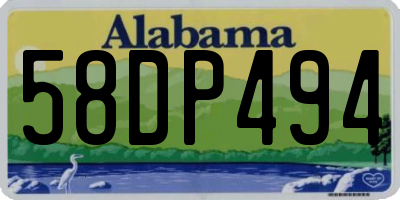 AL license plate 58DP494