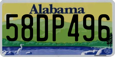 AL license plate 58DP496