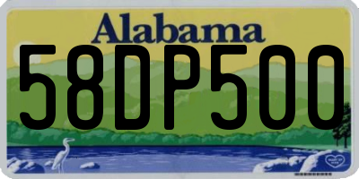 AL license plate 58DP500