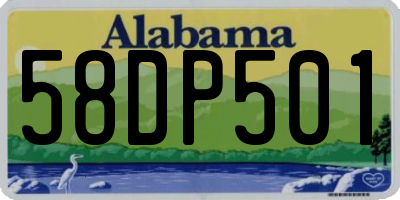 AL license plate 58DP501