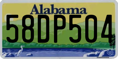 AL license plate 58DP504