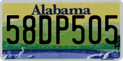 AL license plate 58DP505