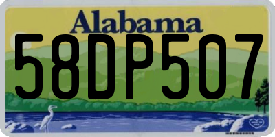 AL license plate 58DP507