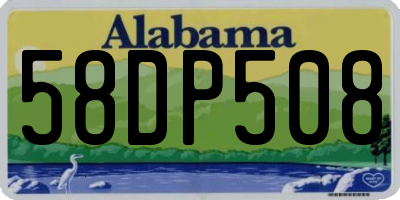 AL license plate 58DP508