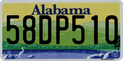 AL license plate 58DP510