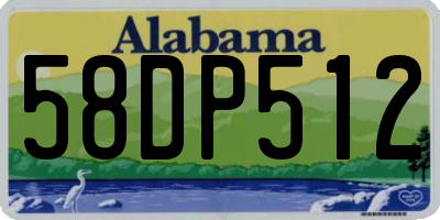 AL license plate 58DP512