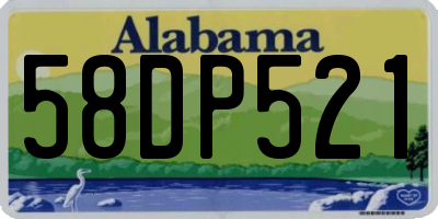 AL license plate 58DP521