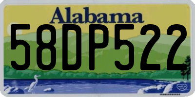 AL license plate 58DP522