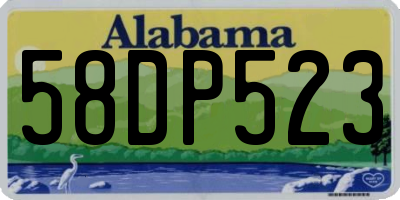 AL license plate 58DP523