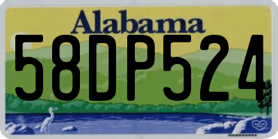 AL license plate 58DP524