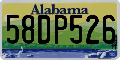 AL license plate 58DP526