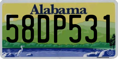 AL license plate 58DP531