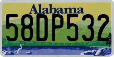AL license plate 58DP532