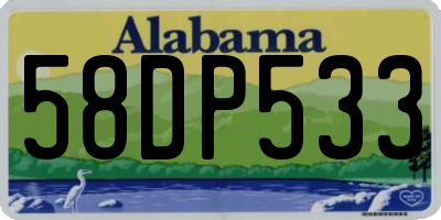 AL license plate 58DP533