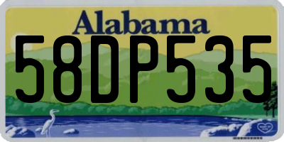 AL license plate 58DP535