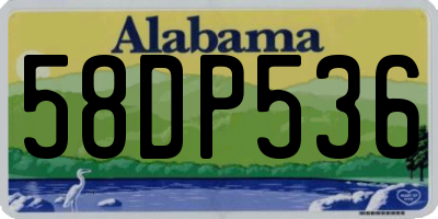 AL license plate 58DP536
