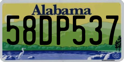 AL license plate 58DP537