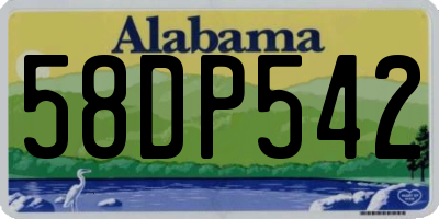 AL license plate 58DP542