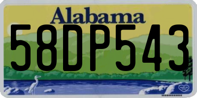 AL license plate 58DP543