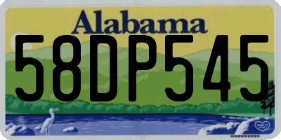 AL license plate 58DP545