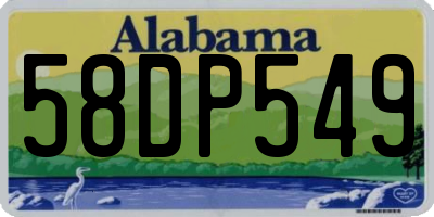 AL license plate 58DP549