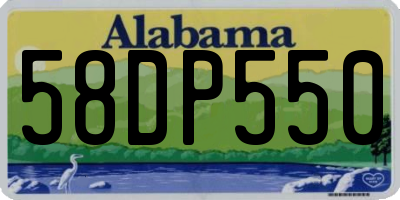 AL license plate 58DP550