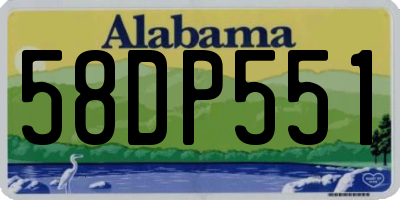 AL license plate 58DP551