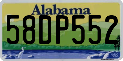 AL license plate 58DP552