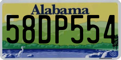 AL license plate 58DP554
