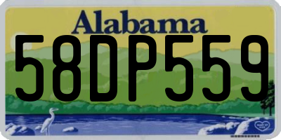 AL license plate 58DP559