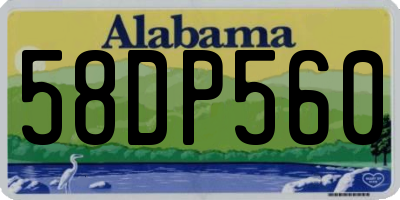 AL license plate 58DP560