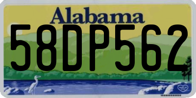AL license plate 58DP562