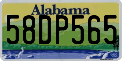 AL license plate 58DP565