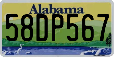AL license plate 58DP567
