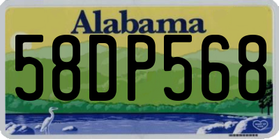 AL license plate 58DP568