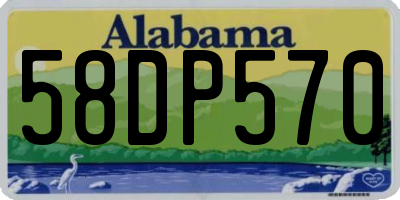 AL license plate 58DP570