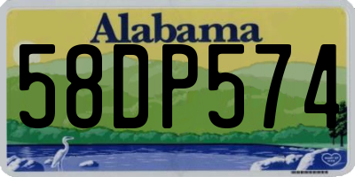 AL license plate 58DP574