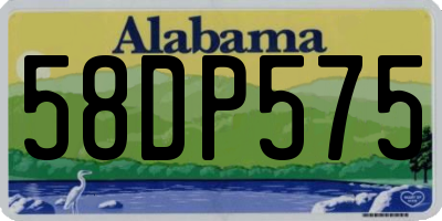 AL license plate 58DP575