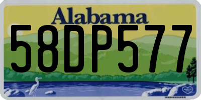 AL license plate 58DP577