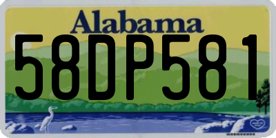 AL license plate 58DP581